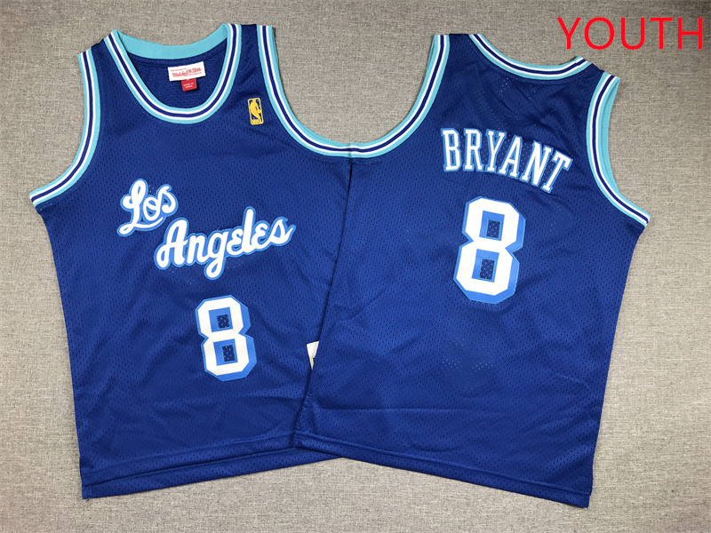 Youth Los Angeles Lakers #8 Bryant Blue 2025 NBA Jersey style 1